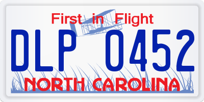 NC license plate DLP0452