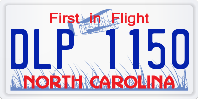 NC license plate DLP1150