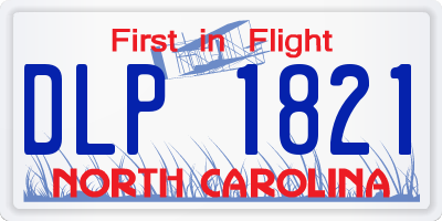 NC license plate DLP1821