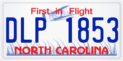 NC license plate DLP1853