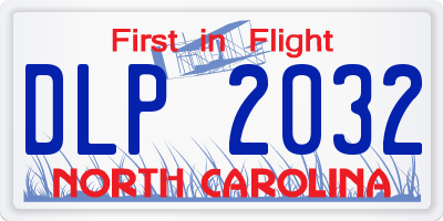 NC license plate DLP2032