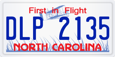 NC license plate DLP2135