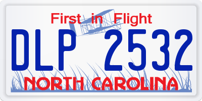 NC license plate DLP2532