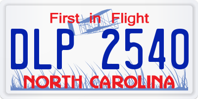 NC license plate DLP2540