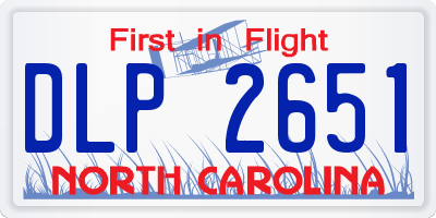 NC license plate DLP2651