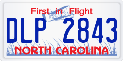 NC license plate DLP2843