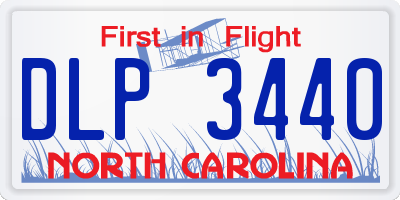 NC license plate DLP3440