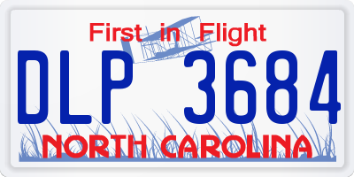 NC license plate DLP3684