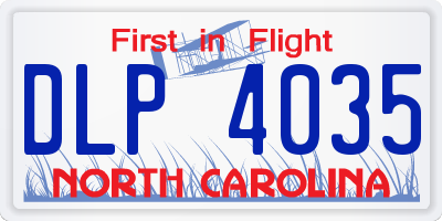 NC license plate DLP4035