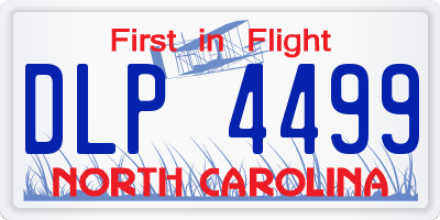 NC license plate DLP4499