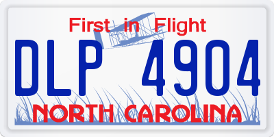 NC license plate DLP4904