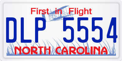 NC license plate DLP5554