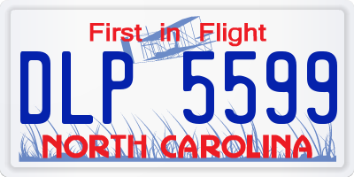 NC license plate DLP5599