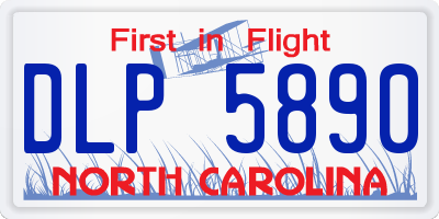 NC license plate DLP5890