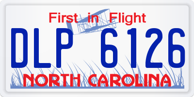 NC license plate DLP6126