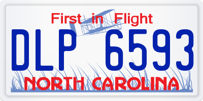 NC license plate DLP6593