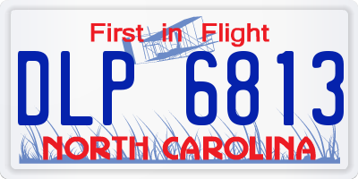 NC license plate DLP6813