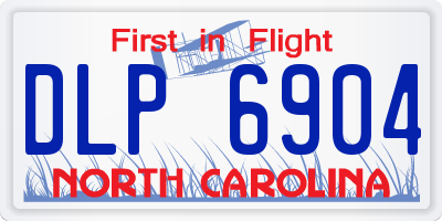 NC license plate DLP6904