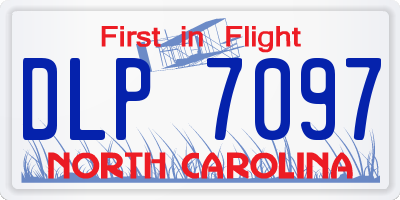 NC license plate DLP7097