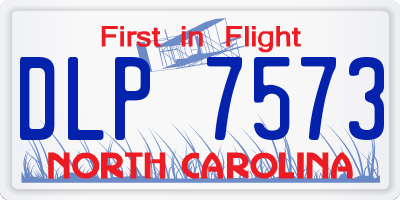 NC license plate DLP7573