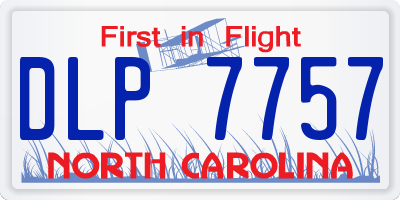 NC license plate DLP7757