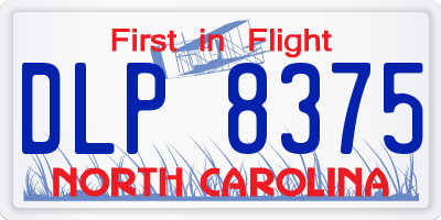NC license plate DLP8375