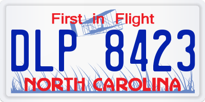 NC license plate DLP8423