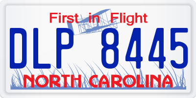 NC license plate DLP8445