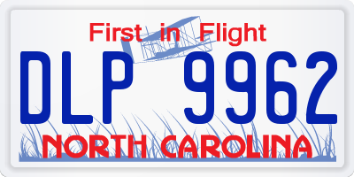 NC license plate DLP9962