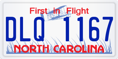 NC license plate DLQ1167