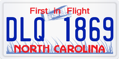 NC license plate DLQ1869