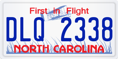 NC license plate DLQ2338
