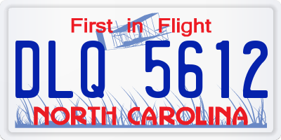 NC license plate DLQ5612