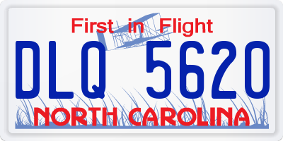 NC license plate DLQ5620