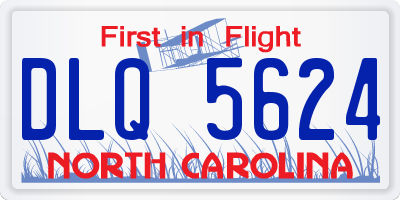 NC license plate DLQ5624