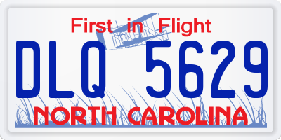 NC license plate DLQ5629