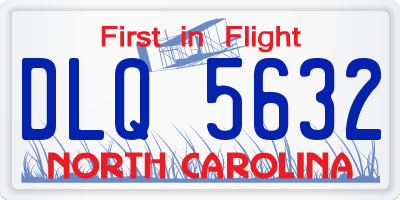 NC license plate DLQ5632