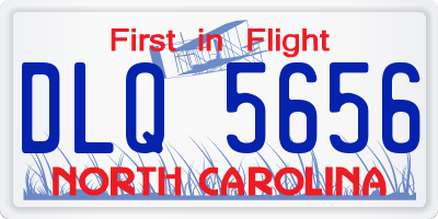 NC license plate DLQ5656