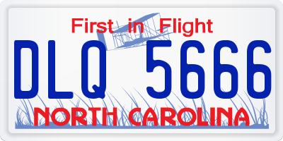 NC license plate DLQ5666