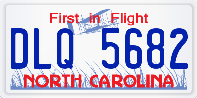 NC license plate DLQ5682