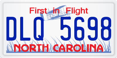 NC license plate DLQ5698