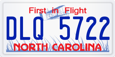 NC license plate DLQ5722