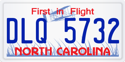 NC license plate DLQ5732