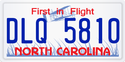 NC license plate DLQ5810