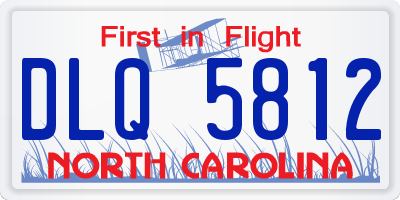NC license plate DLQ5812