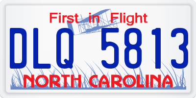 NC license plate DLQ5813
