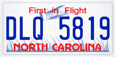 NC license plate DLQ5819