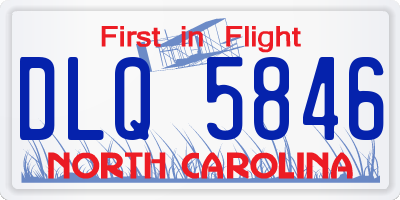 NC license plate DLQ5846