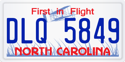 NC license plate DLQ5849