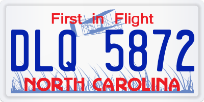 NC license plate DLQ5872